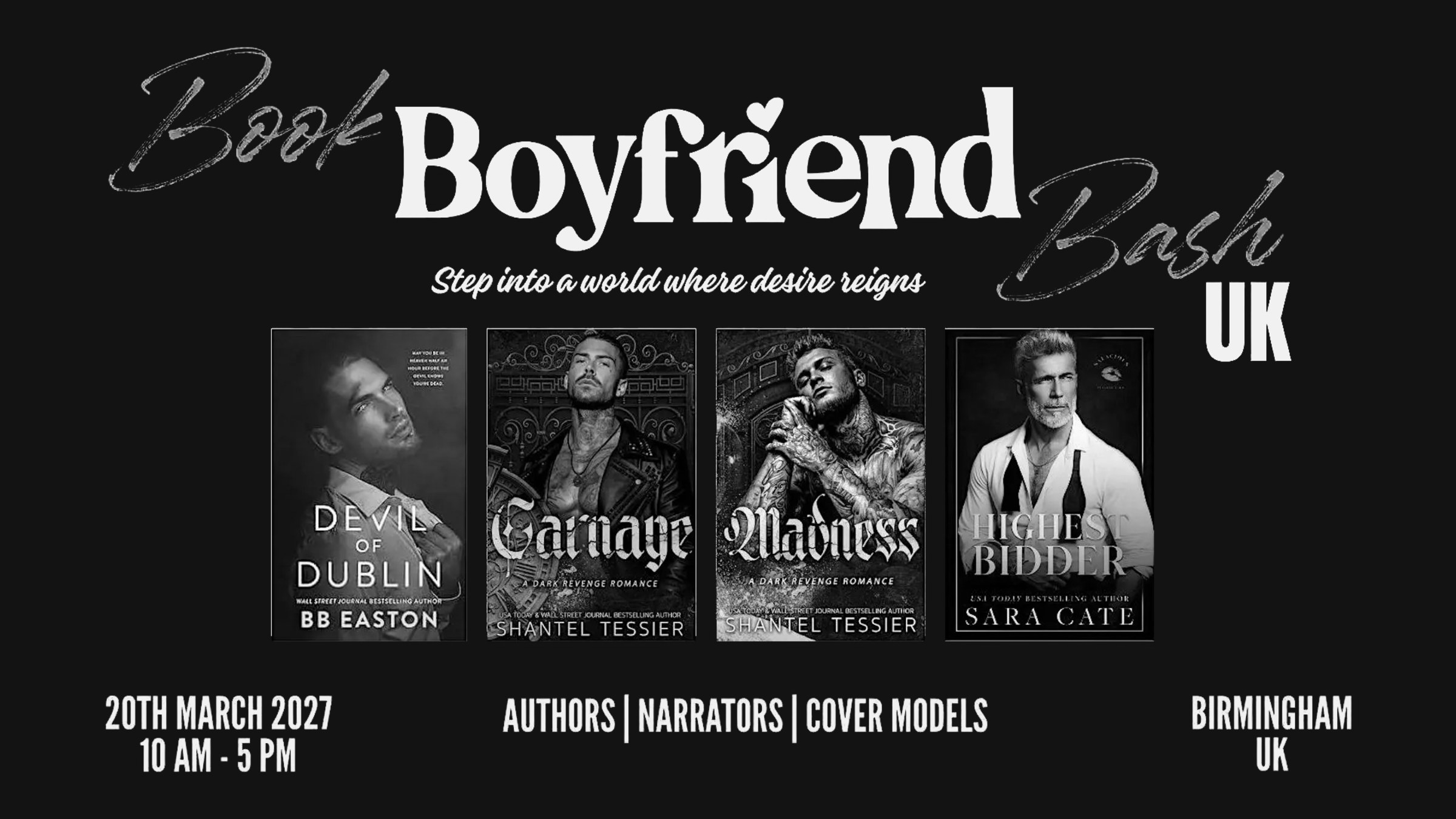 Book Boyfriend Bash UK — Birmingham, 20 March 2027