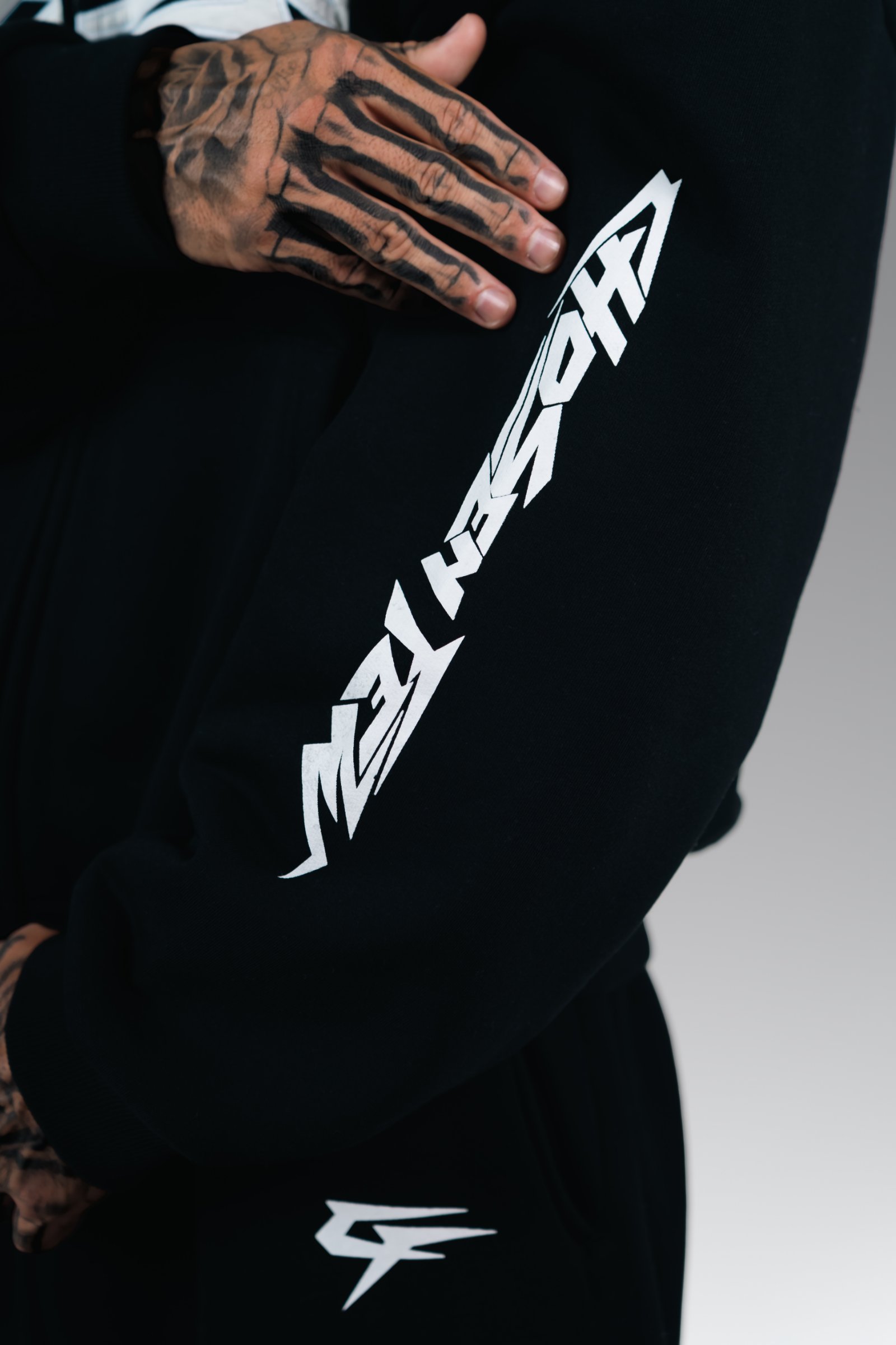 Chosen Few Athletics — Obsidian Black, sleeve detail