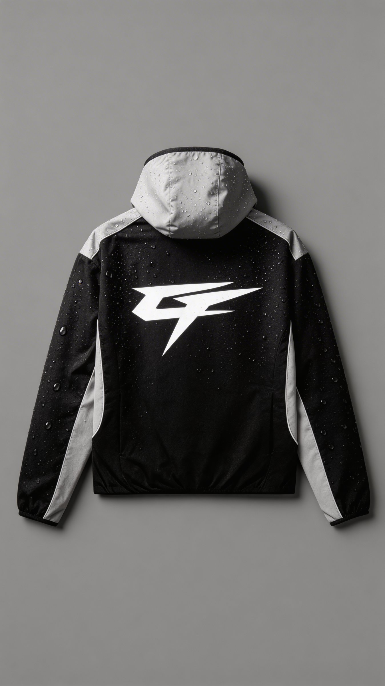 Chosen Few Athletics — Performance Zip Hoodie, Black & Grey, back view
