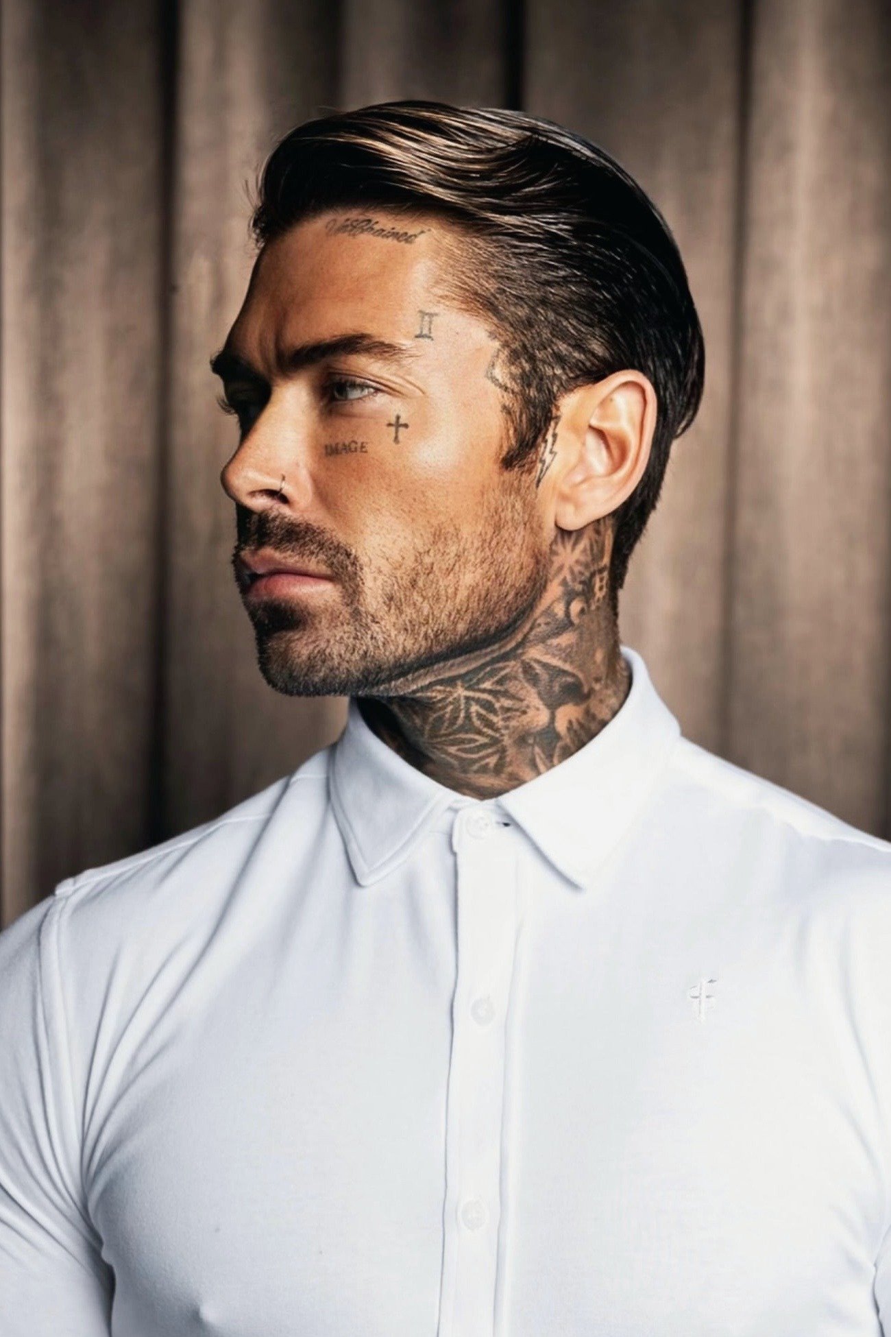 Fitted White Long Sleeve Jersey, Detail