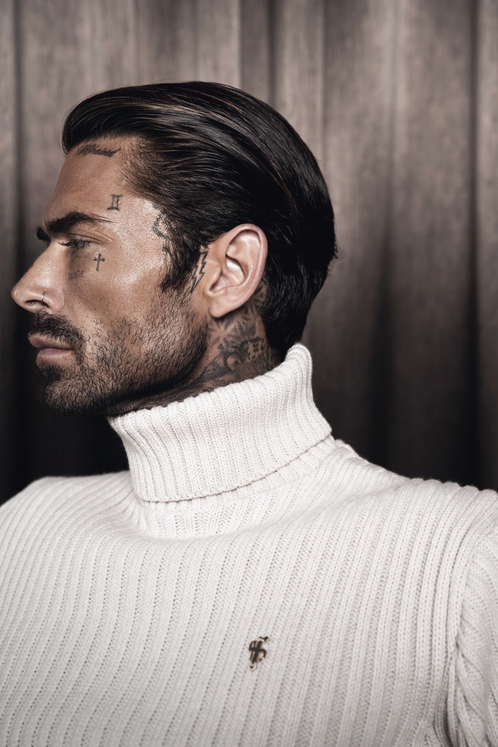 Ribbed Knit Roll Neck Jumper, Cream