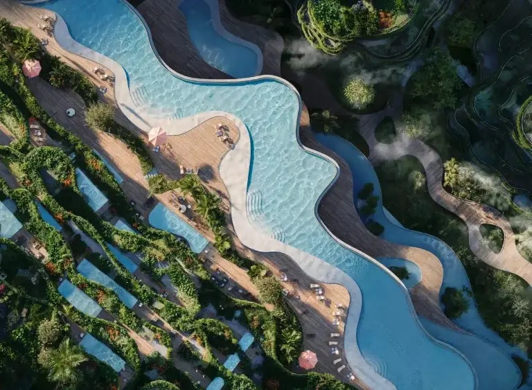 Layan Verde Phuket, pre-opening visualisation — Pool Terrace