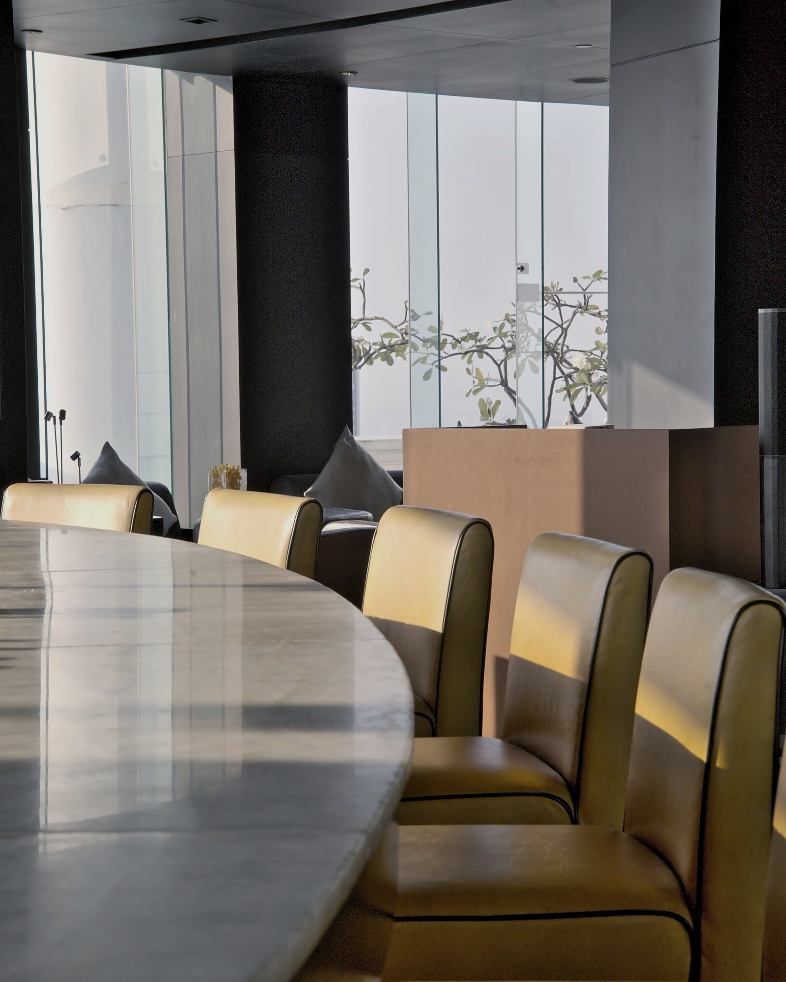 The Lounge — Leather & Marble